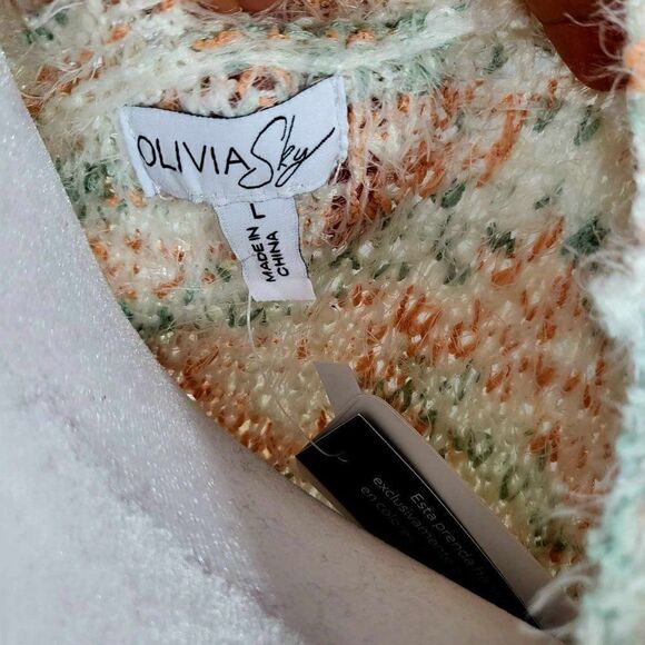 NEW with Tag OLIVIA sky knitted sweater size L - Picture 8 of 12